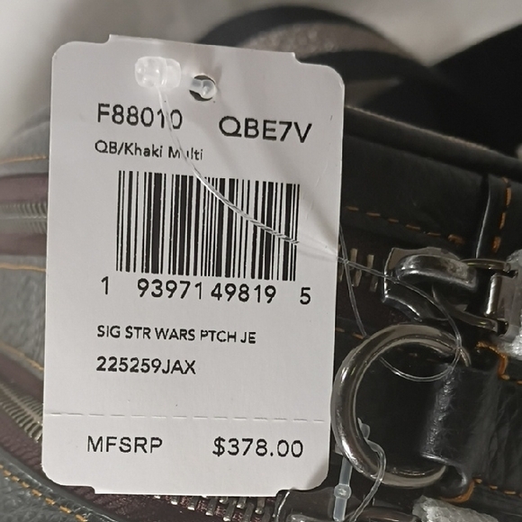 Coach Brown Signature Canvas Toiletry Pouch with Star Wars Patches - Picture 8 of 8